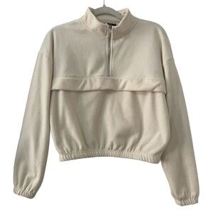 Forever 21 Cropped Sweatshirt half zip Size Medium